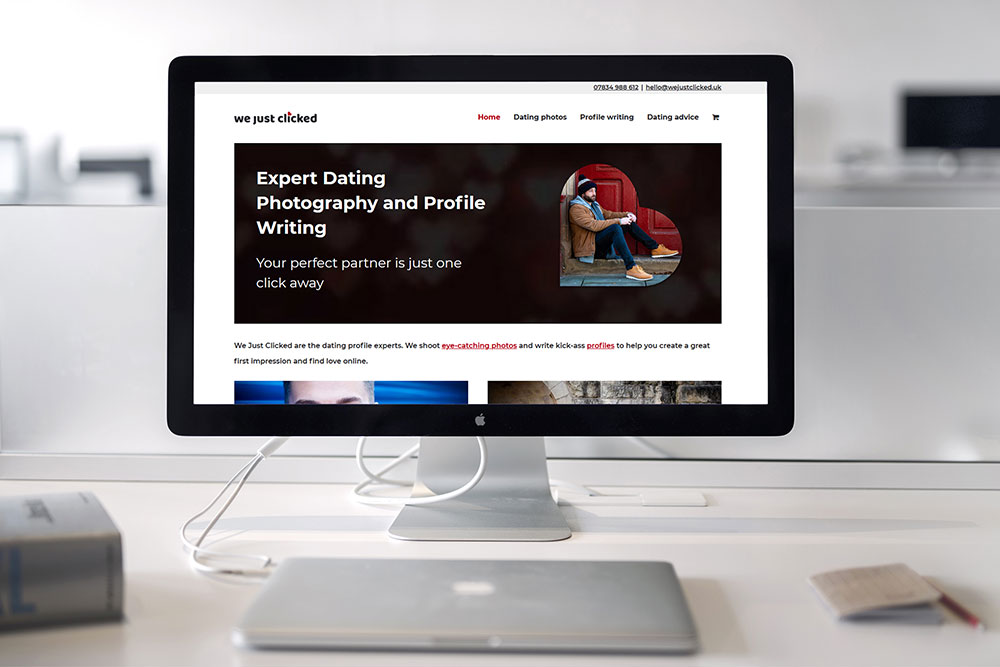 Website design for dating photographer and profile writing expert