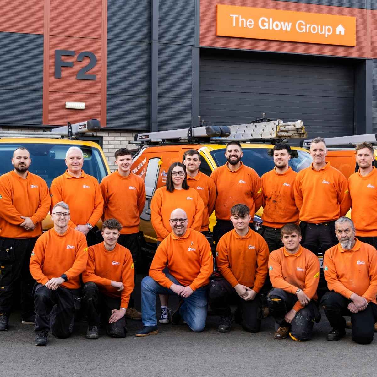 Team photos for The Glow Group, Lincolnshire - full team shot