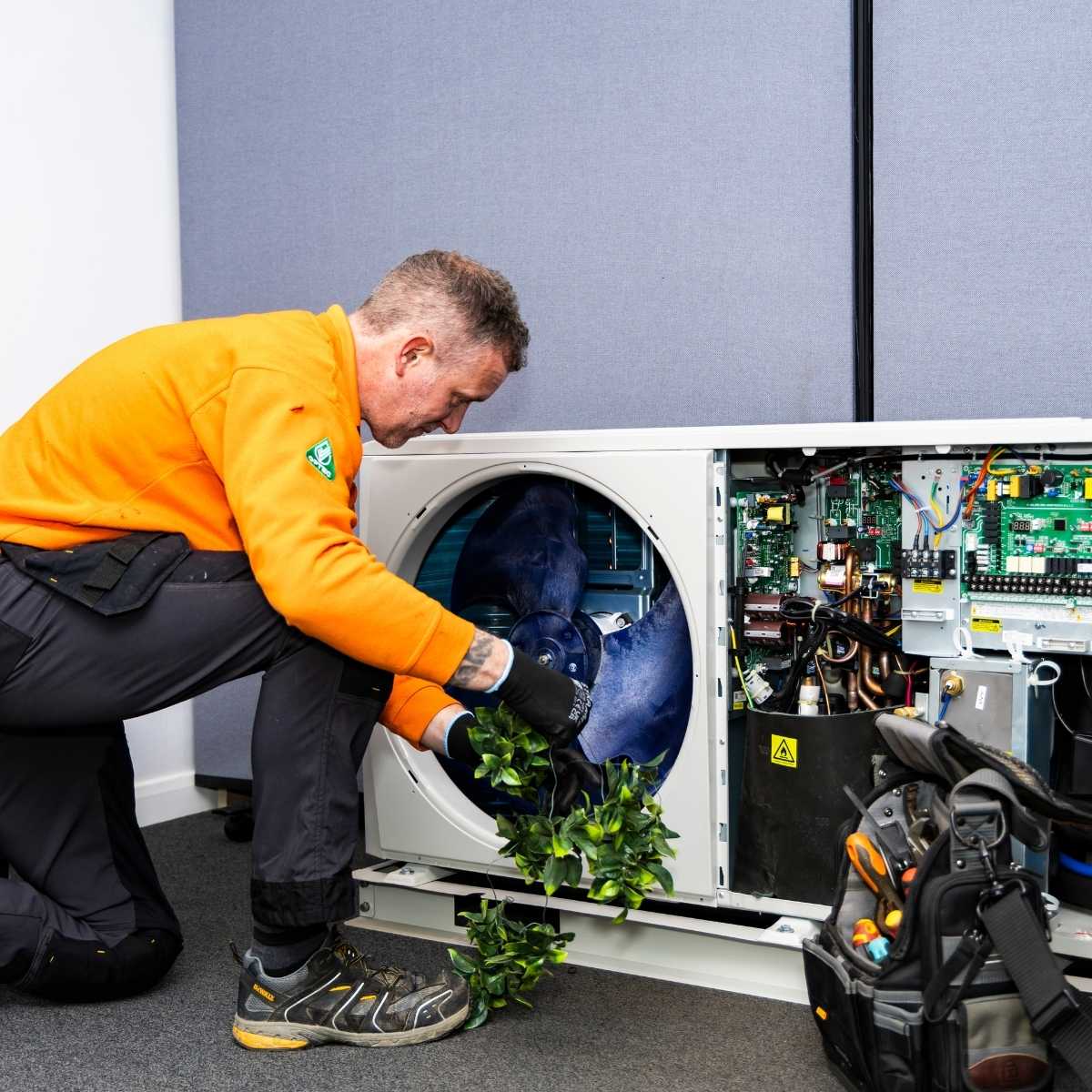 Team photos for The Glow Group, Lincolnshire - a team member taking part in some essential training