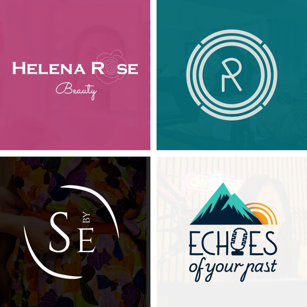 Four logos that have been designed by Gemma