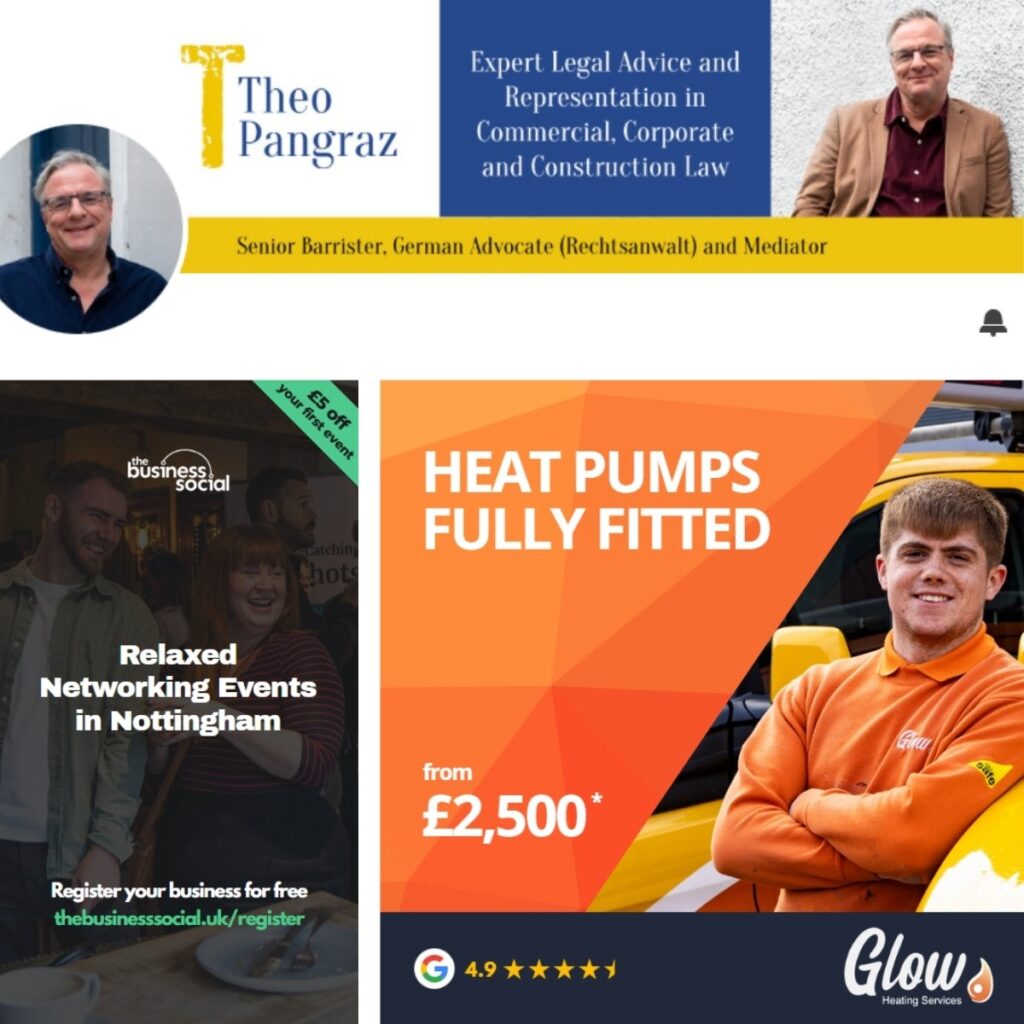 Various social media visuals/graphics designed by Gemma